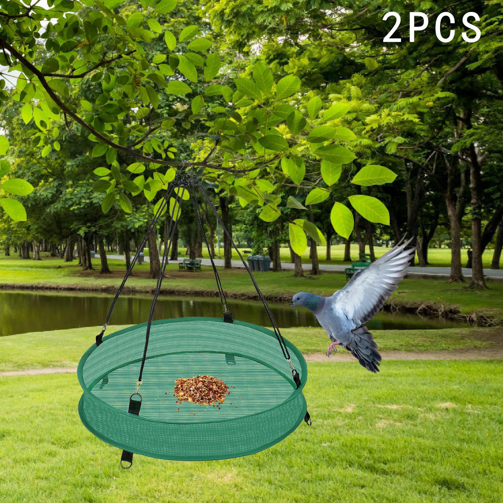 2x Bird Seed Catcher Tray Essentials Garden Accessories Platform Feeder for Outside Outdoor Birds Feeder Backyard Garden