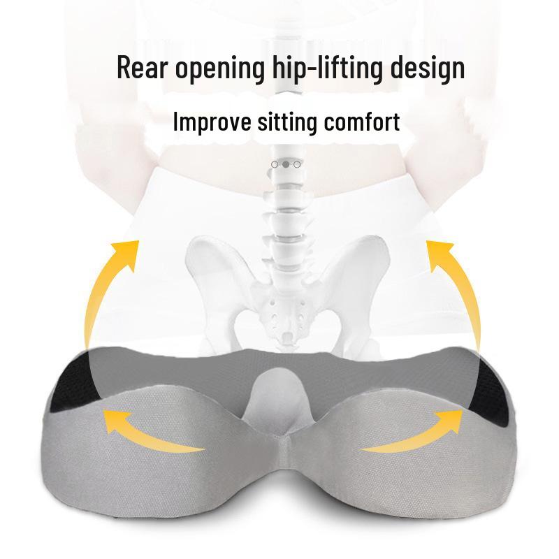 Memory Foam Cushion for Office Chairs, Cars, Students - Comfort & Height Boost for Hips and Buttocks