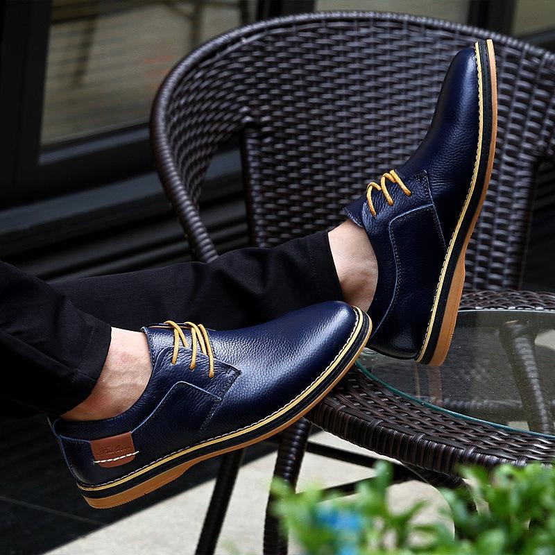 Men's Shoes Classic Genuine Leather Dress Shoes Ltalian Big Size 38-48 Lace-up Oxfords Shoes for Men Sneakers New Business Shoe