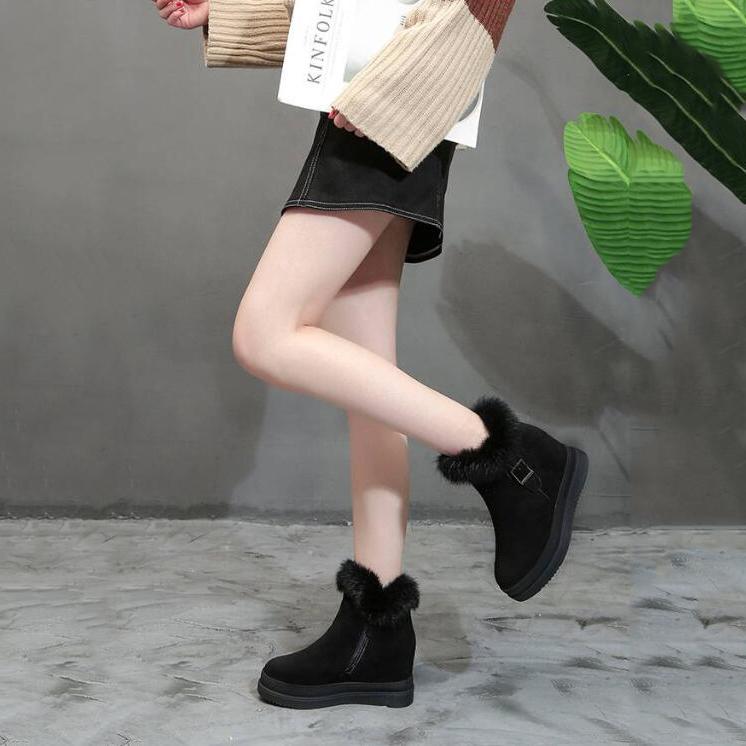 Par de botas Invierno piel suave botas de nieve inferior mujeres botas  cortas todo partido de felpa zapatos de algodón cálido comprar a buen  precio — entrega gratuita, reseñas reales con fotos —
