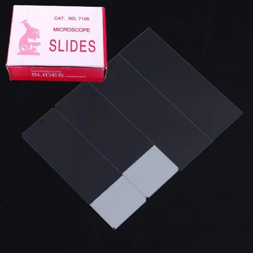 50Pcs/Box Glass Microscope Slides DIY 25.4x76.2MM Blank Biology Glass Slide Frosting Smooth Surface Blank Slides