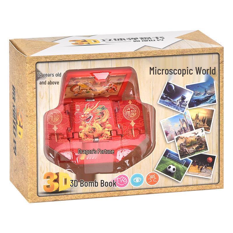 Mini Hamburger 3D Pop-up Book Keychain: Trendy Pendant & Creative Decompression Toy.