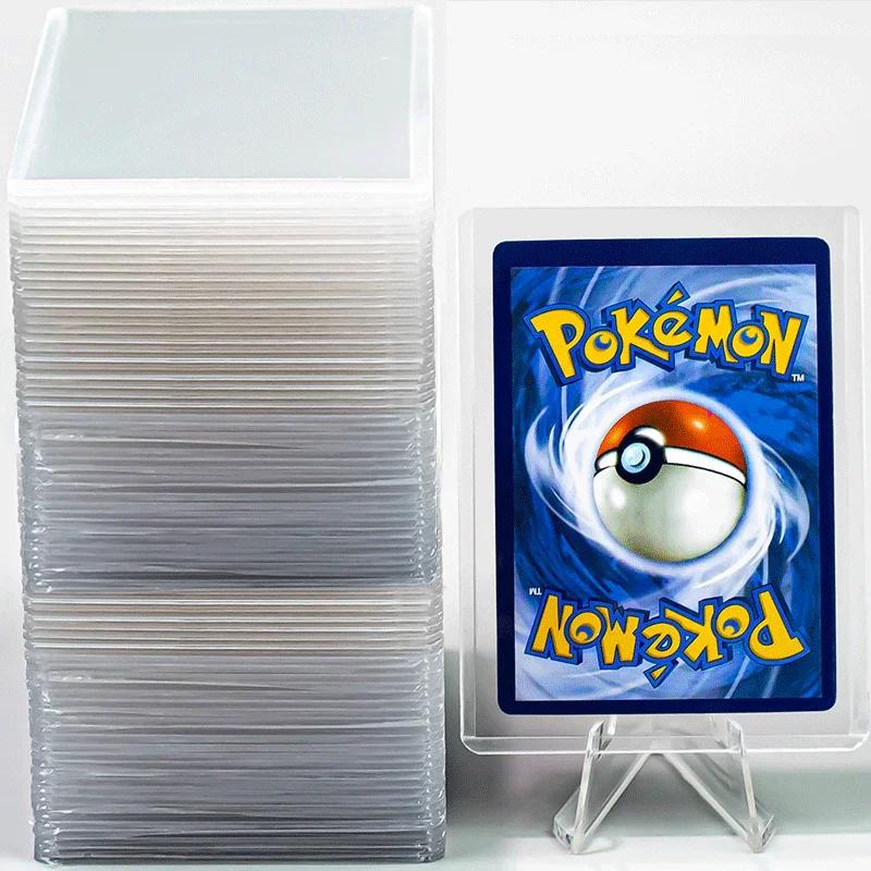 

1-500pcs 35PT Transparent Card Sleeves PVC Hard Plastic Game Cards Holder Cover for Collectible Trading Cards (as the picture,1pcs)