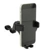 Innovative Offset Base Motorcycle Phone Mount with 360 Rotation Metal Plastic Phone Support for Stable Navigation View