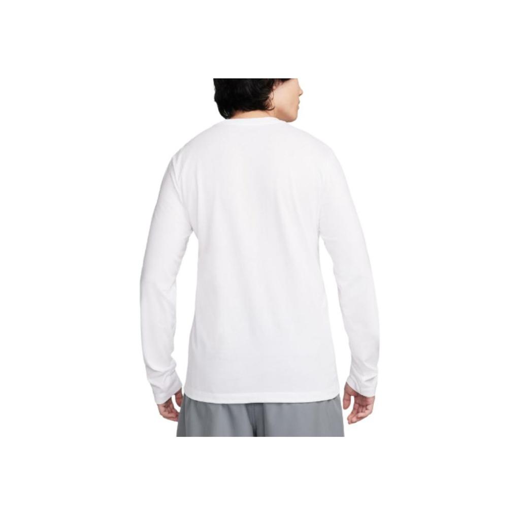 Nike Striped Crew Neck Long Sleeve T-Shirt Unisex Tops White FQ3884-100