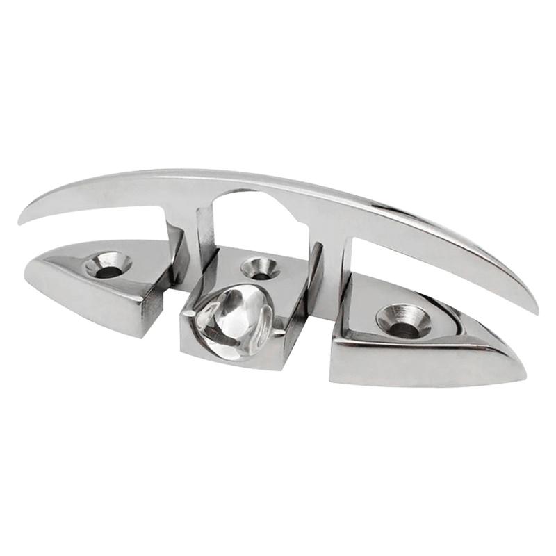 5"6“8” 316 Stainless Steel Boat Mount Folding Flip Up Cleat Marine Mooring Folding Cleat Boat Accessories Mooring Cleat Parts