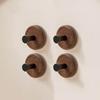 2pcs Wall Mount Suction Cup  Wood Hook No Drilling Door  Hook  Bathroom Accessories Storage