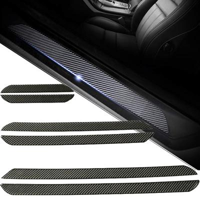 Car Door Sill Protector Carbon Fiber Bumper Protector Car Wrap Film 5D Gloss Automotive Wrap Film Self-Adhesive Anti-Collision