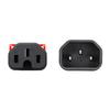 SANWA SUPPLY Lock Plus Power Cord with Anti-Disconnection Lock (2m) APW15-C14C15LS-2