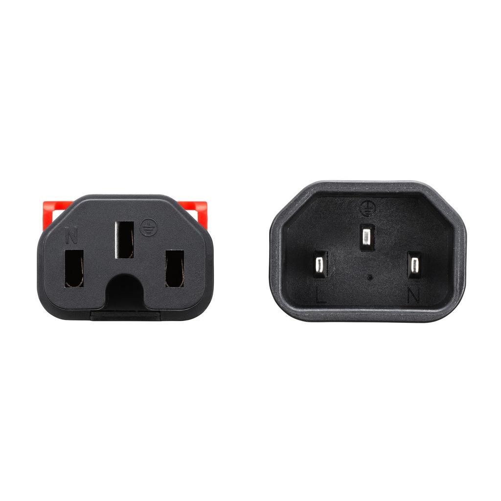 SANWA SUPPLY Lock Plus Power Cord with Anti-Disconnection Lock (2m) APW15-C14C15LS-2
