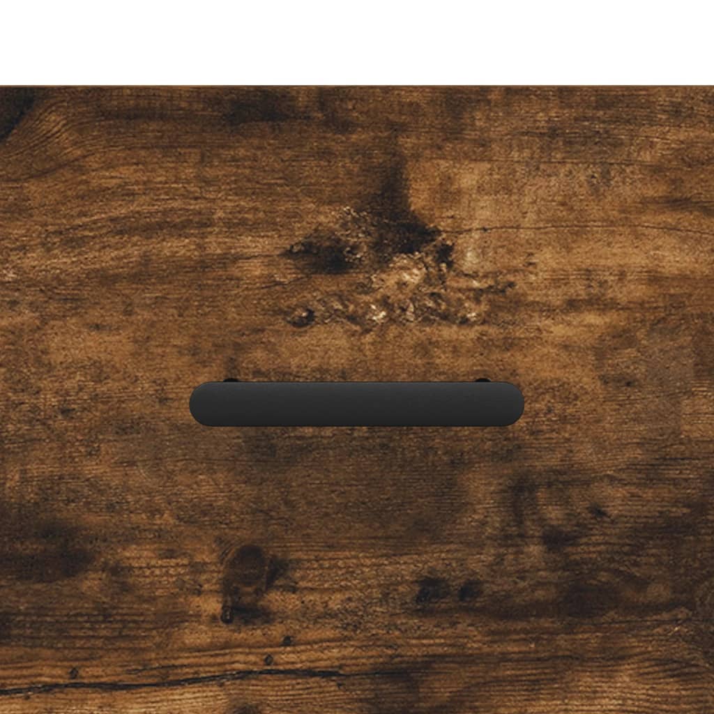 Wall Mounted Nightstand Smoked Oak 35x35x20 cm