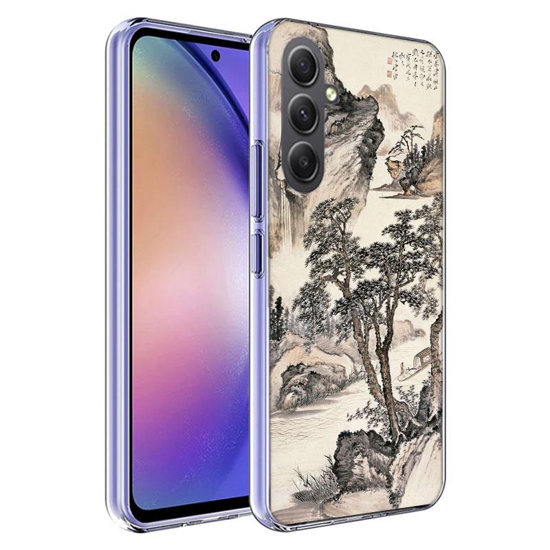 Chinese Style ink Painting Art Phone Case for Samsung A17 A37 A57 A07 A16 A26 A36 A56 A06 A02S A12 A22 A32 A52S A04S A14 A24 A34
