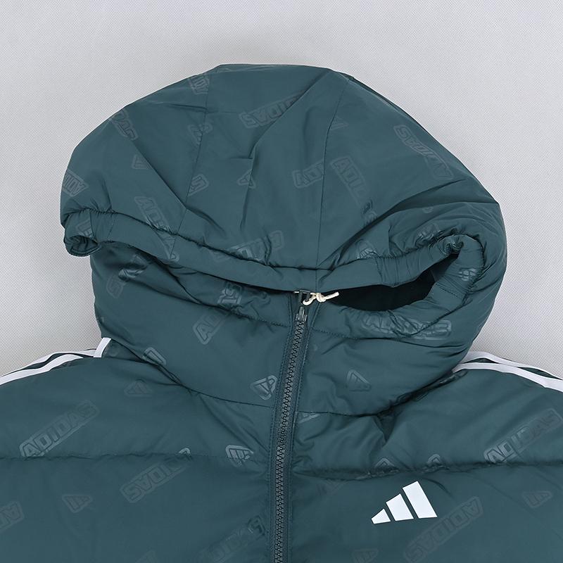 Adidas Down Jacket With Brand Logo Three Stripes Duck Down Warm Hooded Long Sleeve Kids Jackets KC5921