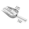 Stainless Steel Ice Shovel Multifunctional Ice Flour Sugar Scoop Stainless Steel Kitchen Ice Scooper Utility Scoop for Ice Maker
