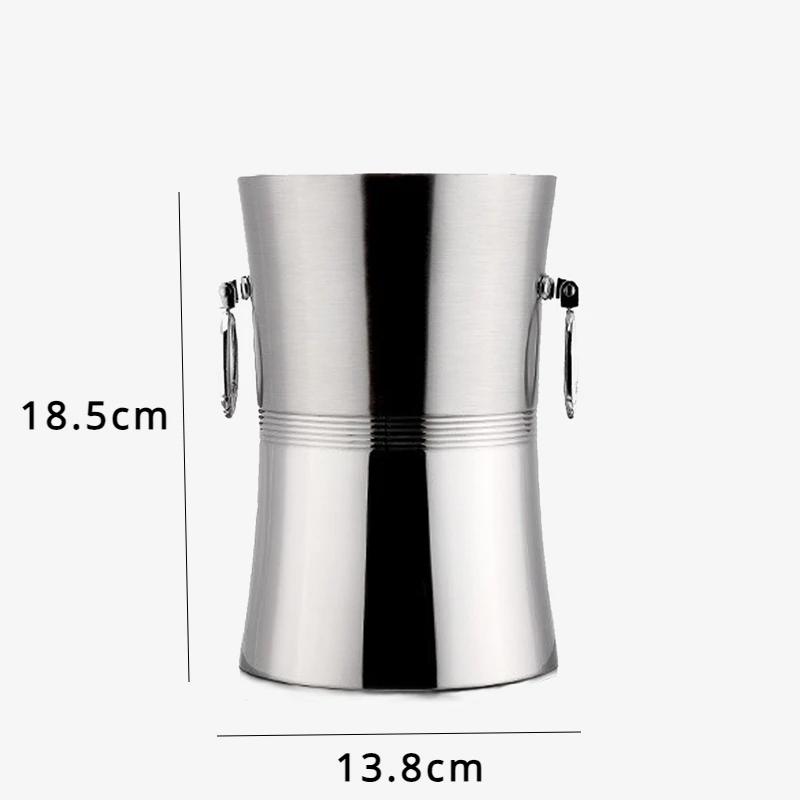 

Wine Beer Cooler Bucket 2L Stainless Steel Ice Cube Maker For KTV Bar Kitchen Party BBQ Barware Champagne Insulated Ice Bucket