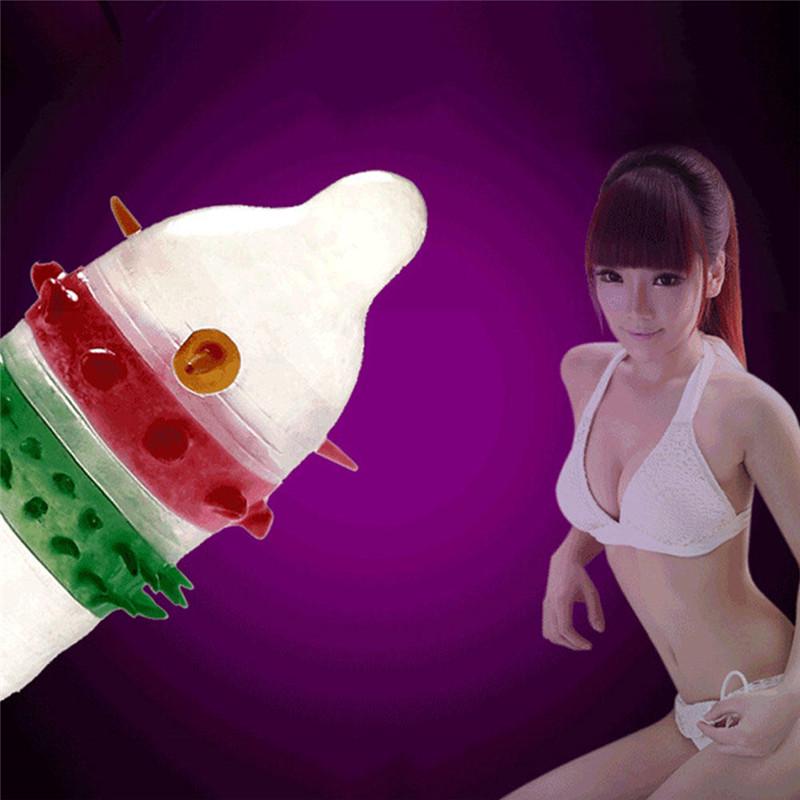 6ks latexové kondomy pro dospělé pro citlivý orgasmus tečkovaný žebrovaný stimulující vaginální nový