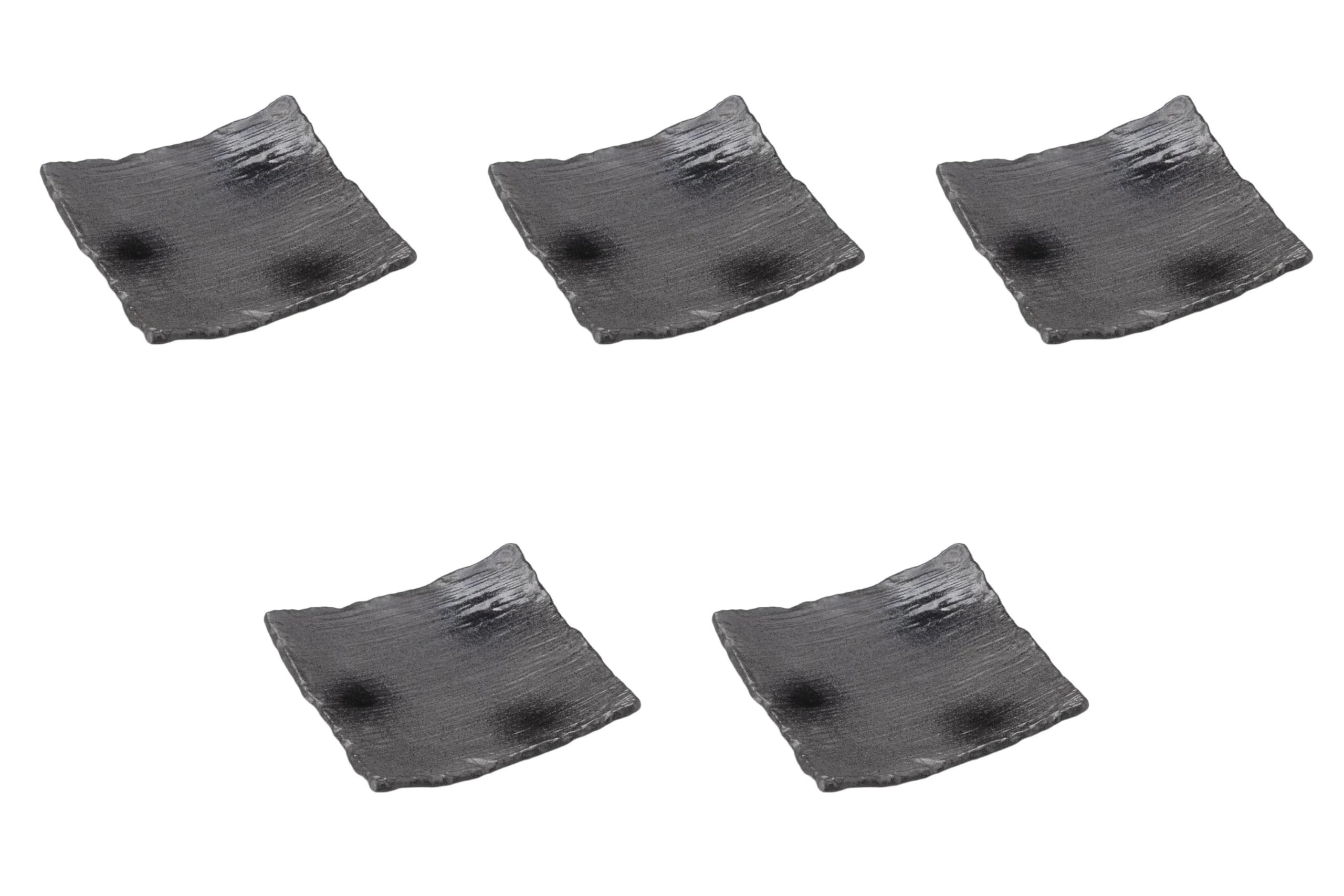 

Набор из 5 квадратных тарелок Ринкуро Бизен Хигасияма 23 см x x Большие квадратные тарелки от Setomonohonpo [23.5 23.5 3 см]