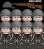 MOC WK2 Italienische Soldaten Figuren Bausteine Italien Armee Infanterie Offizier Waffen Pistole Umhang Helme Panzerkanone Steine Spielzeug