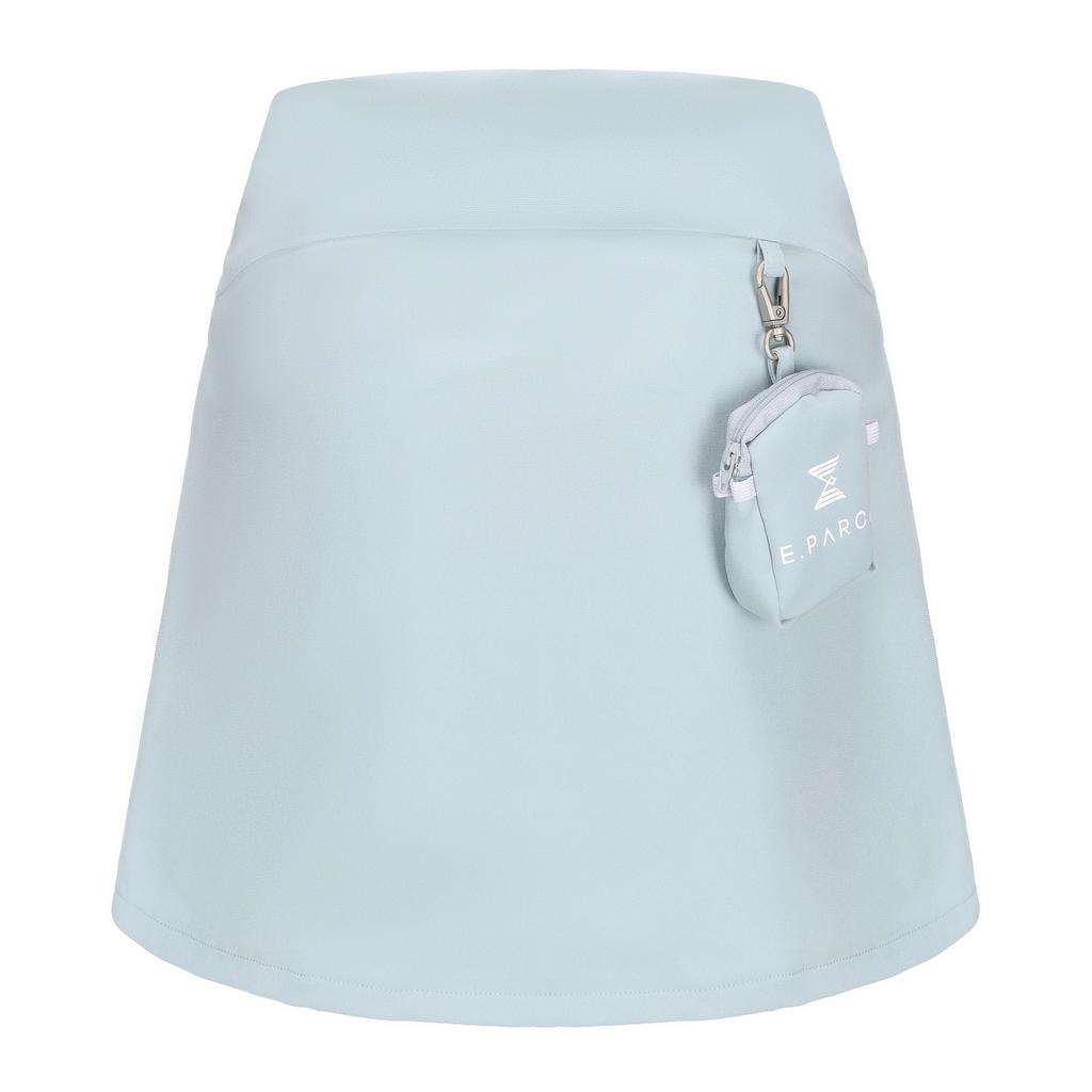 E.PARCA Vertical Pouch Pleated Skirt (Sky Blue)