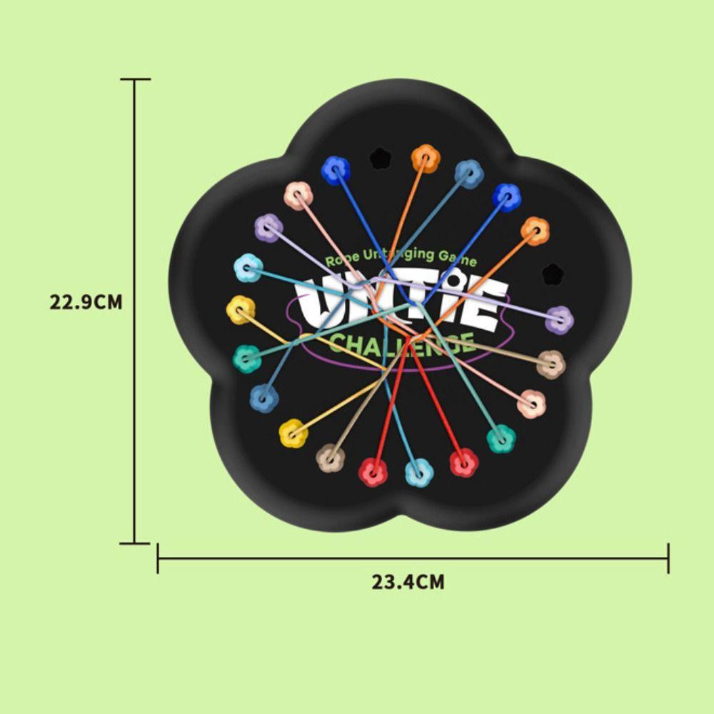 Logical Thinking Kid Rope Knots Game Challenge Color Rope Threading Board Game  Kids Gifts