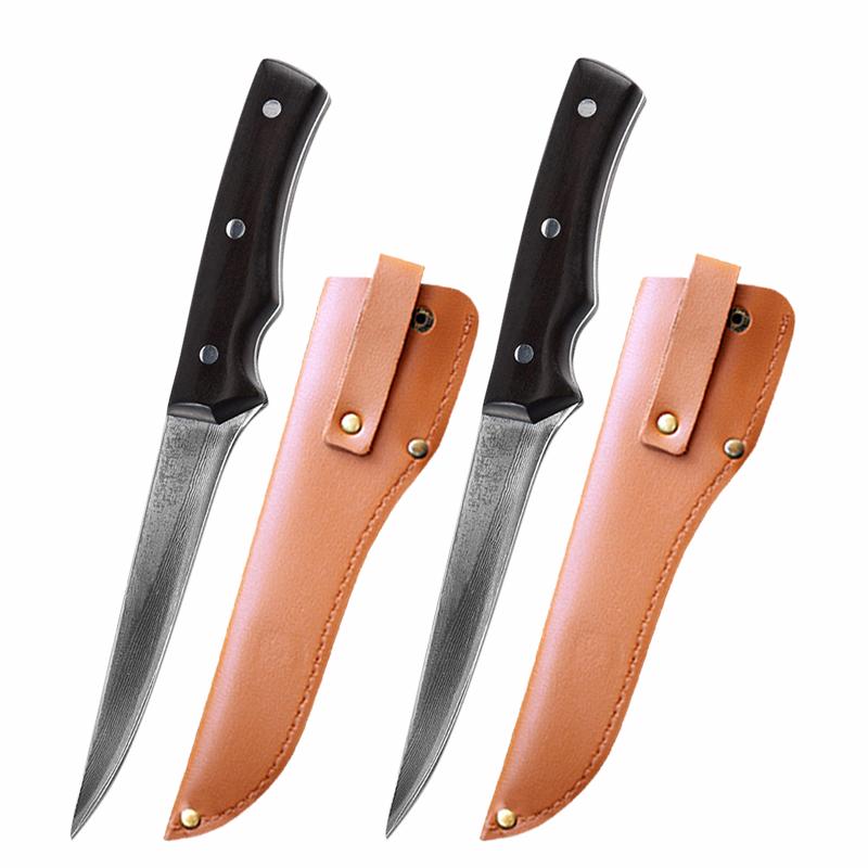 Damascus Steel Boning Knife Kitchen Cleaver Butcher Knife Outdoor Barbecue Sushi Meat Fish Slicing High Quality Cooking Cutter