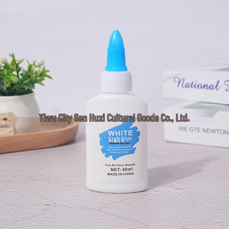 40g Student Handmade White Glue for Woodworking, DIY Models, Floral Art, Paper Cutting, and Flower Pasting