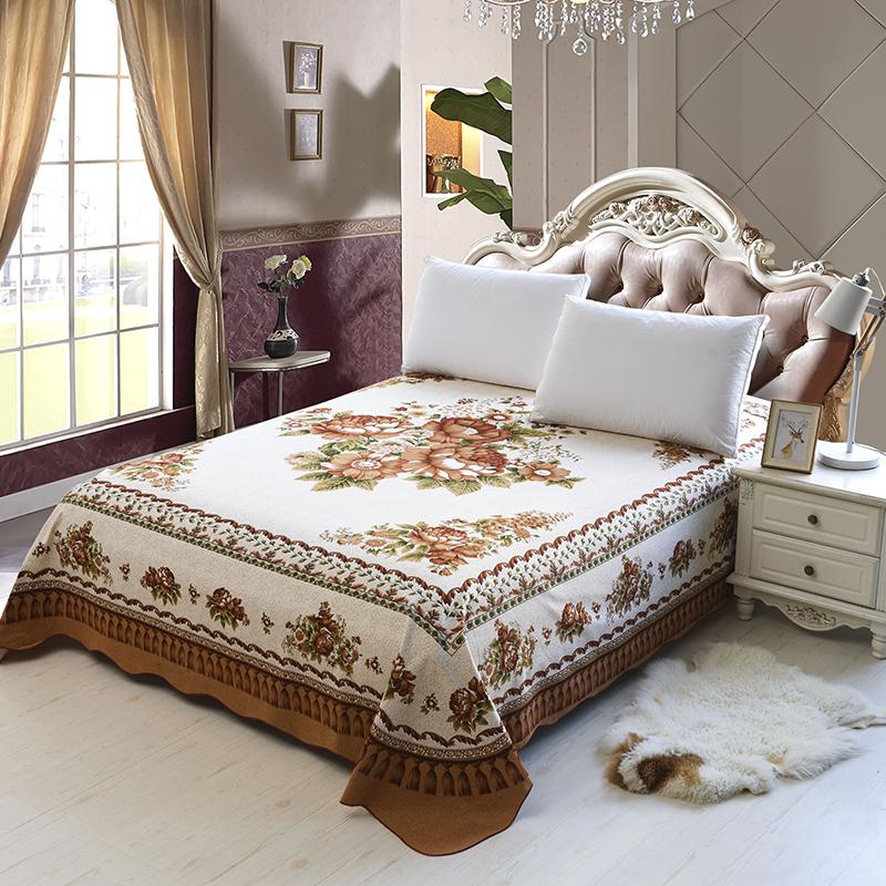Svetanya brushed Cotton Printed Bed Sheet 250X250cm Flat Sheets Bed Cover 250x250cm