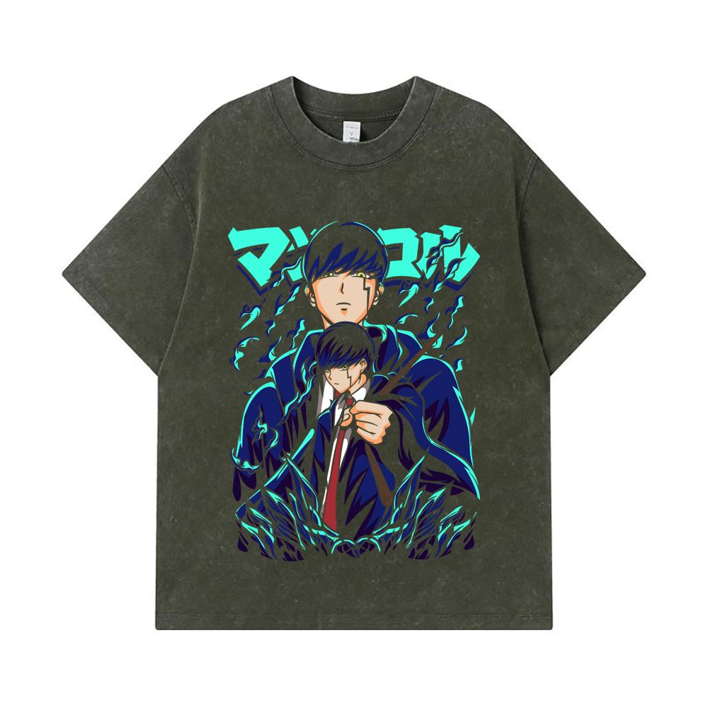 275 GSM Washed T-shirts 100% Cotton Mashle V2 Mash Print Unisex Heavy Cotton T Shirt
