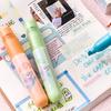4Pcs Cute Bear Glitter Highlighter Set Large Capacity Pastel Markers for Journaling Notes Smooth Quick-Dry Fun School Supplies for Kids Students