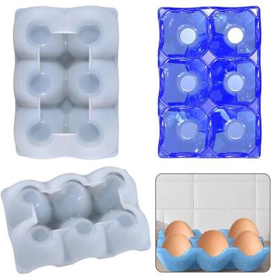 DIY 6-fach Ei Lagerung Rack Silikon Form Ei Löcher Halter Tablett Container Box Epoxy Form DIY Handgemachte Handwerk