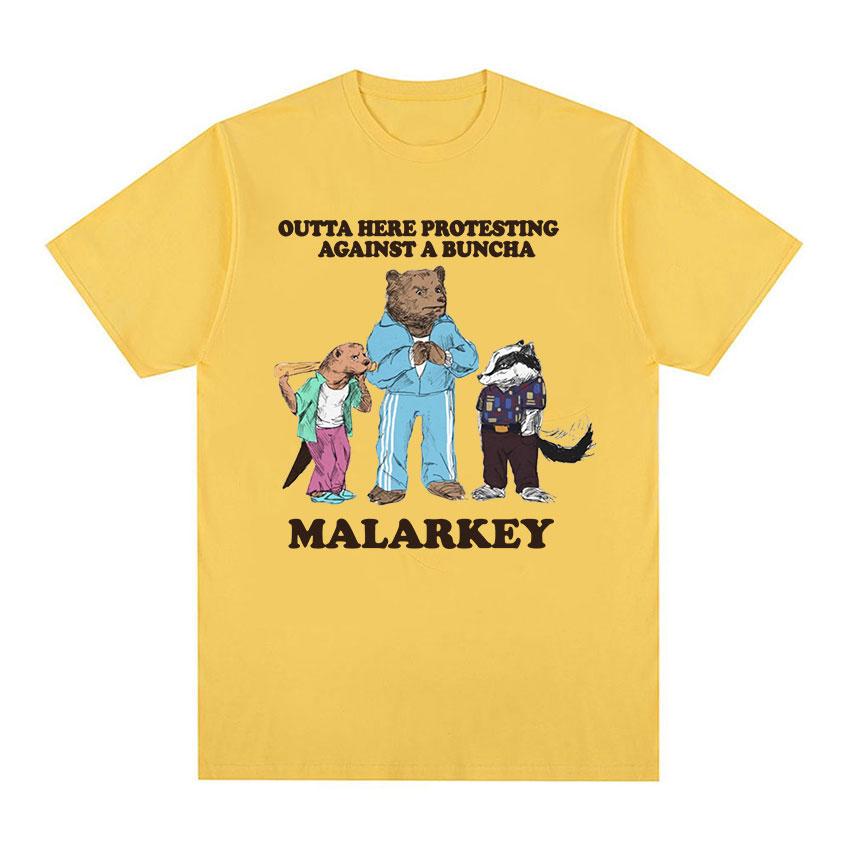 

Банча Маларки забавная футболка с рисунком животных, мужская винтажная модная футболка высокого качества, унисекс, повседневные хлопковые футболки большого размера