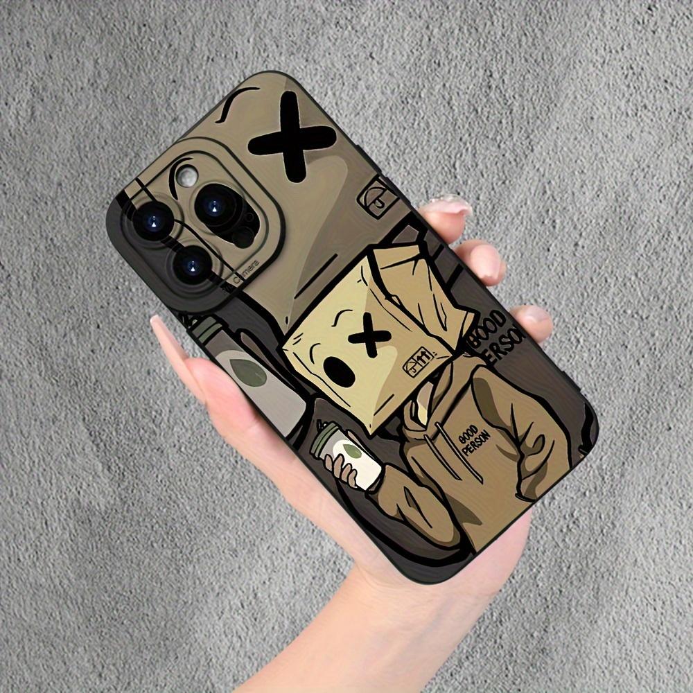 Box shaped trendy pattern phone case suitable for iPhone 17 16 15 14 13 12 11 Pro/Max/Plus anti drop and shockproof