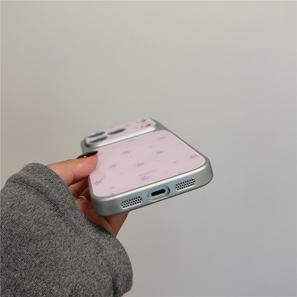 Light Purple Star iPhone 17Pro Case - Drop-Proof, Stylish Korean Design for iPhone 14/15/16PM/17Pro