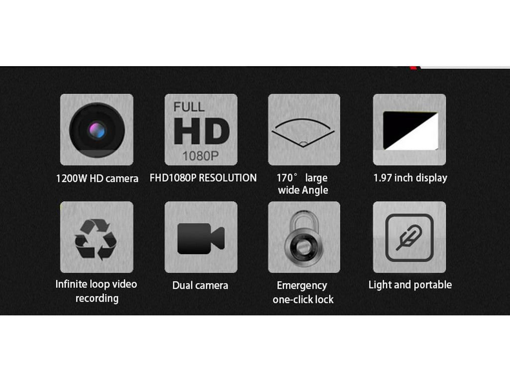WiFi 1080P HD Dash Cam with Night Vision & Mobile Phone Connectivity