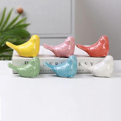 Cute Ceramic Bird Ornaments 6 Colors Decoration Crafts Simulated Bird Bird Home Decor