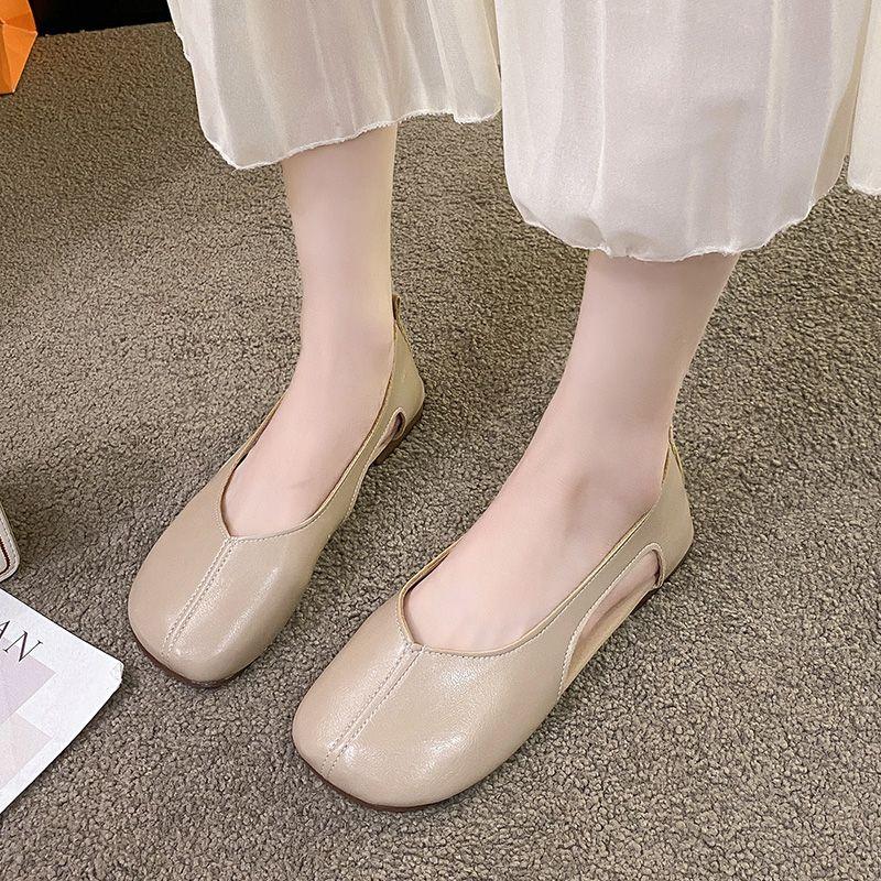 Ladies Footwear Square Toe Slip-on Women's Flat Shoes Summer Comfortable and Elegant Fashion With Discount Social 39 Shoe Sale