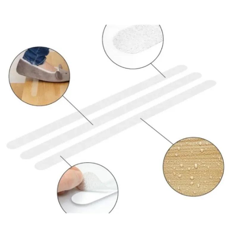 6pcs/set Anti Slip Bath Grip Stickers Non Slip Shower Strips Flooring Safety Tape Bathroom Accessories