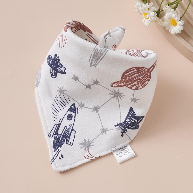 Super Soft Cotton Infant Bib & Neck Warmer - Anti-Spit Up, Autumn/Winter Triangle Scarf