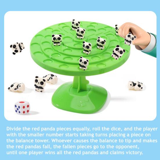 1/2 Sets Panda Balance Tree Toy Kids Logic Thinking Focus Training Interactive Balance Game Toddlers Boys Girls Educational Strategic Board Game