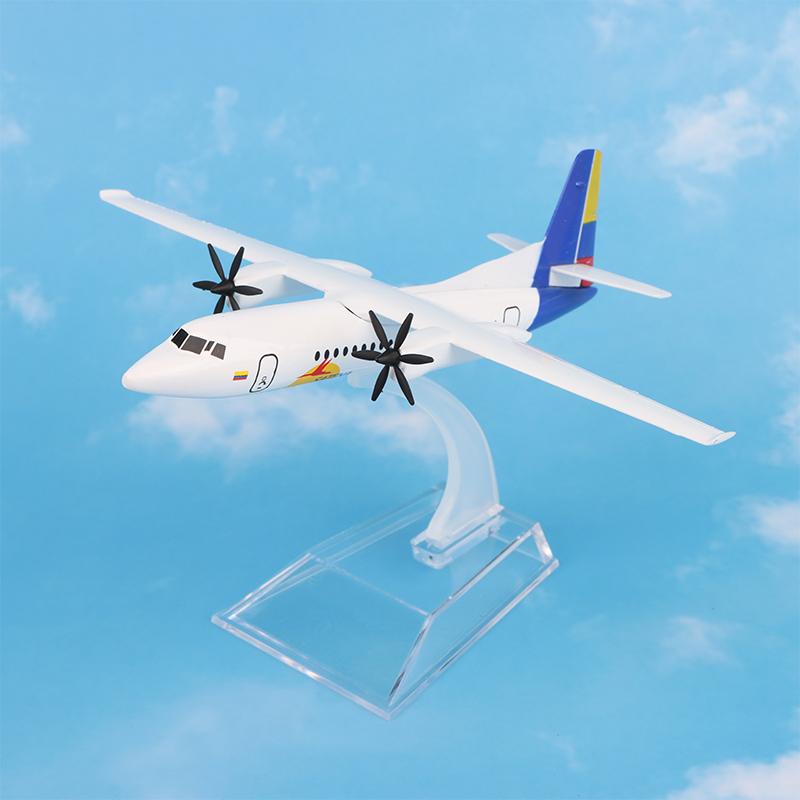 1Pc 16Cm Fk50 Atr Plane Airplane Model Aircraft Model Diecast Metal 1/400 Scale Planes Alloy Airplane Model Collection Gift Toy