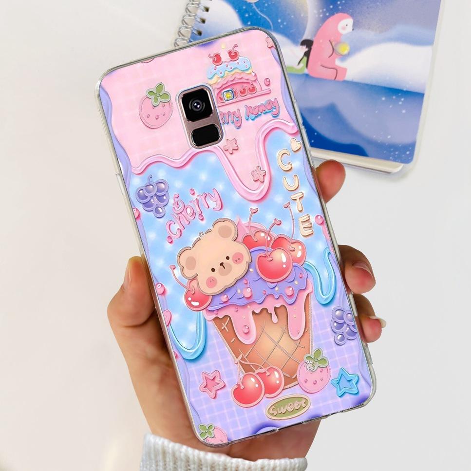 For Samsung Galaxy A8+ A8 Plus Case New Butterfly Flower TPU Soft Silicon Cover For Samsung A8+ 2018 SM-A730F Phone Case Funda