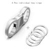 Idakekiy Key Chain Quick Release Spring with 4 Key Rings