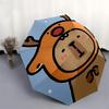 1 Stück Winter Niedliches Capybara Automatischer Faltregenschirm, Tragbares faltbares Design, 8-Rippen-Eisenrahmen, Outdoor-Accessoire yy250905090