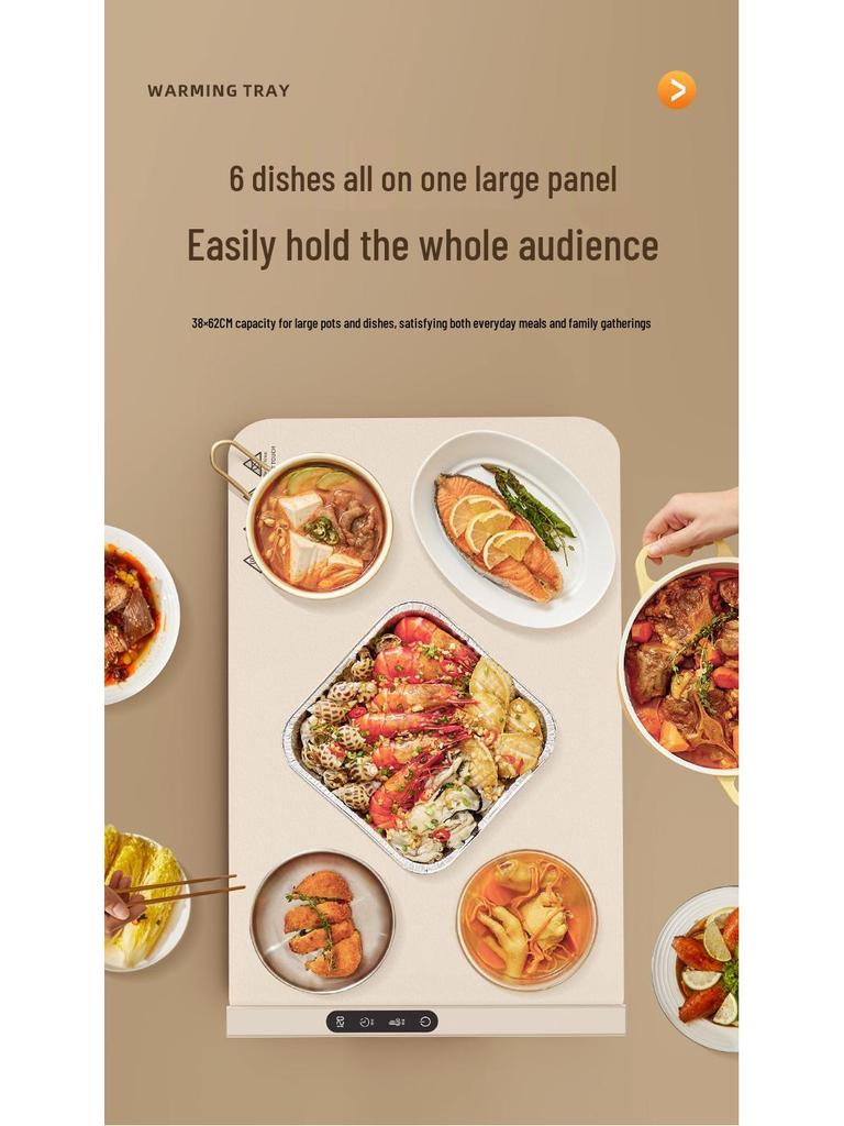 Flexible Silicone Food Warmer: Foldable Heat Preservation Pad for Hot Dishes