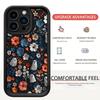 Floral Skull Groove Phone Case for iPhone 15/16/17 Pro Max