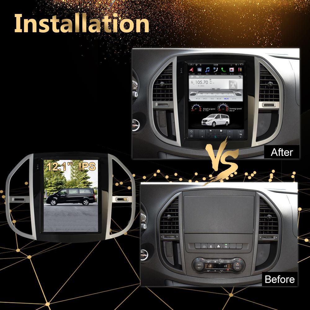 Bluetooth MP5 Player with Wireless CarPlay for 2016 VITO Metris - Smart Central Control Screen