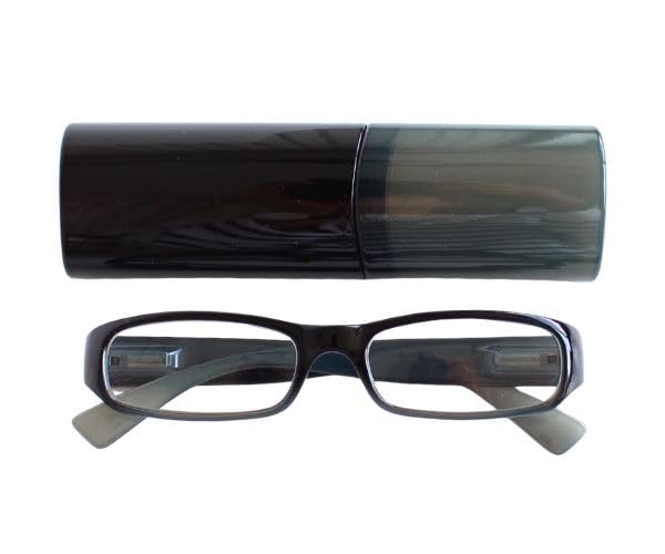 

Bayline Stylish Square Reading with Hard 201A Glasses, Unisex, Case, (+1.5mm, Black) чёрный