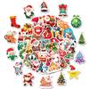 50 Christmas Cartoon Doodle Stickers Christmas Hat Elk DIY Decoration Suitcase Notebook Stickers