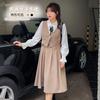 Autumn and Winter New Large-size Women's Clothing 100kg Fat Mm Korean Version Thin Splicing Fake Two-piece Dress 330770