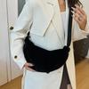 Yogodlns Women Crossbody Plush Bag Autumn Winter Hairy Hobo Bag Casual Versatile Shoulder Bag Fashion Lightweight Underarm Bag